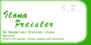 ilona preisler business card